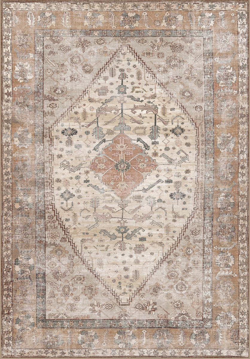 Washable rug | spill-proof | Evie | Vintage design – HomeBase Rugs